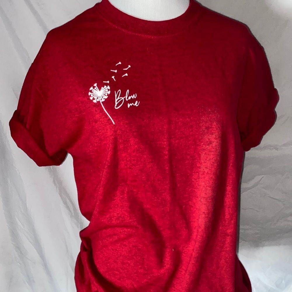“Blow Me”, Custom Dandelion Graphic, Unisex Tee - Picture 11 of 15